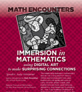 2017 January 4 — Judy Holdener – Immersion in Mathematics: Using Digital Art to Make Surprising Connections
