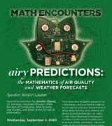 2020 September 2 — “Airy Predictions: The Mathematics of Air Quality and Weather Forecasts” with Kristin Lauter